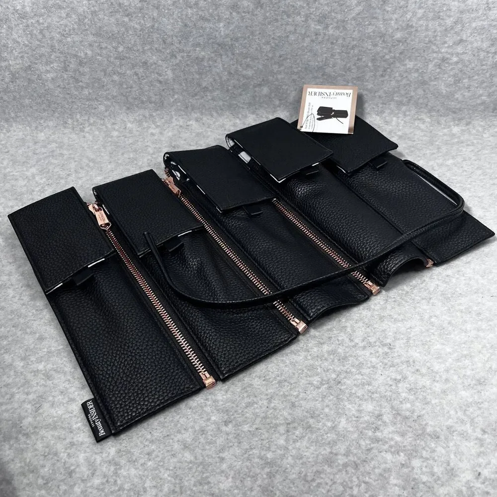 Sephora Beauty‎ Insider Roll It Up PRO Brush Roll 5 Pouch Rose Gold Makeup Case